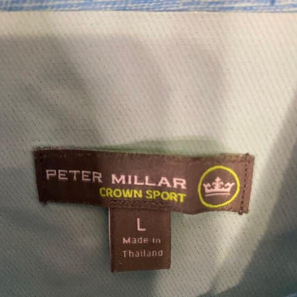 Mens Peter Millar Crown Sports Teal Full Zip Lightweight Golf Jacket Large - Picture 2 of 16